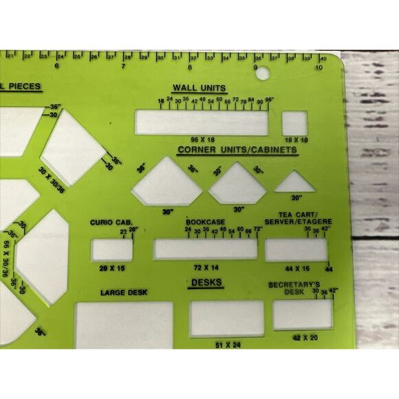 Berol Rapidesign Interior Design Living and Dining Room R-718 Template - Picture 6 of 7